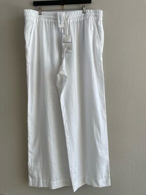 NWT Tommy Bahama White 100% Linen Drawstring Pants Size XL